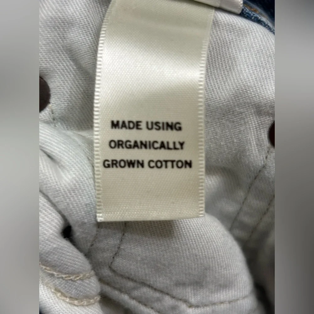 Agolde Curio Mid Rise Relaxed Boot Organic Cotton Distressed Jeans - Picture 9 of 12